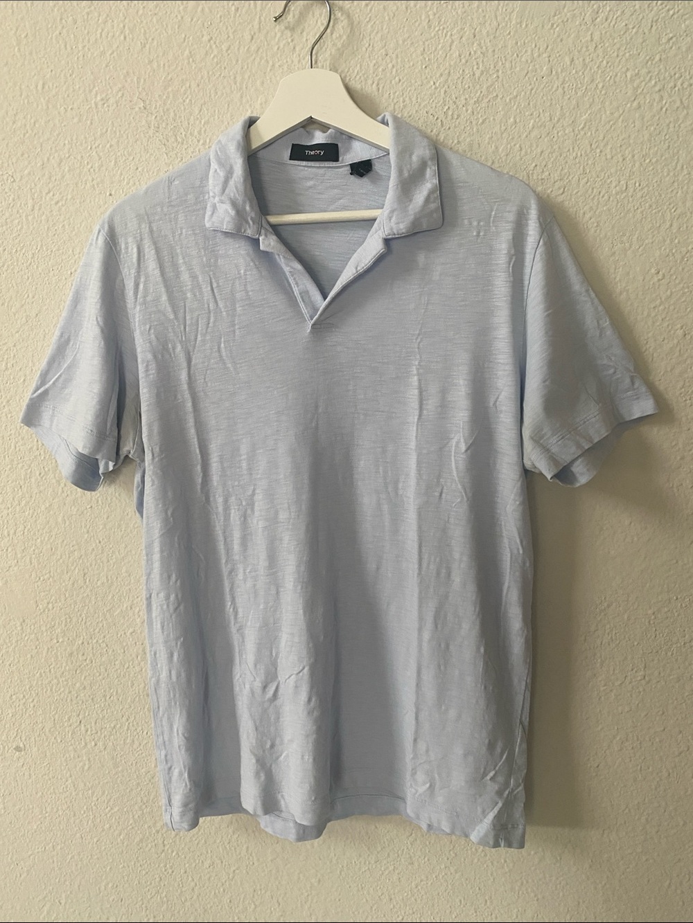 Theory Men's Pale Blue Polo